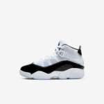 Jordan 6 Rings Little Kids' Shoes - White/Black/Ice/Metallic Gold