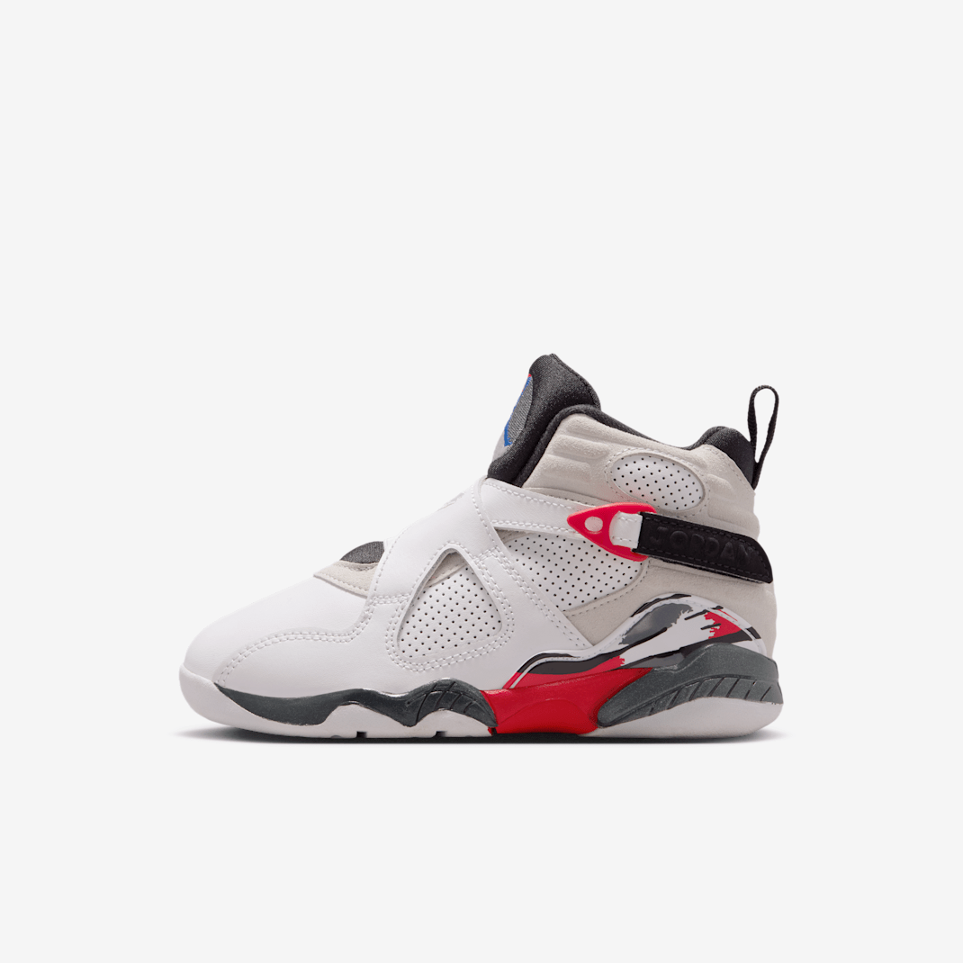 Jordan 8 Retro Little Kids' Shoes - White/True Red/Black