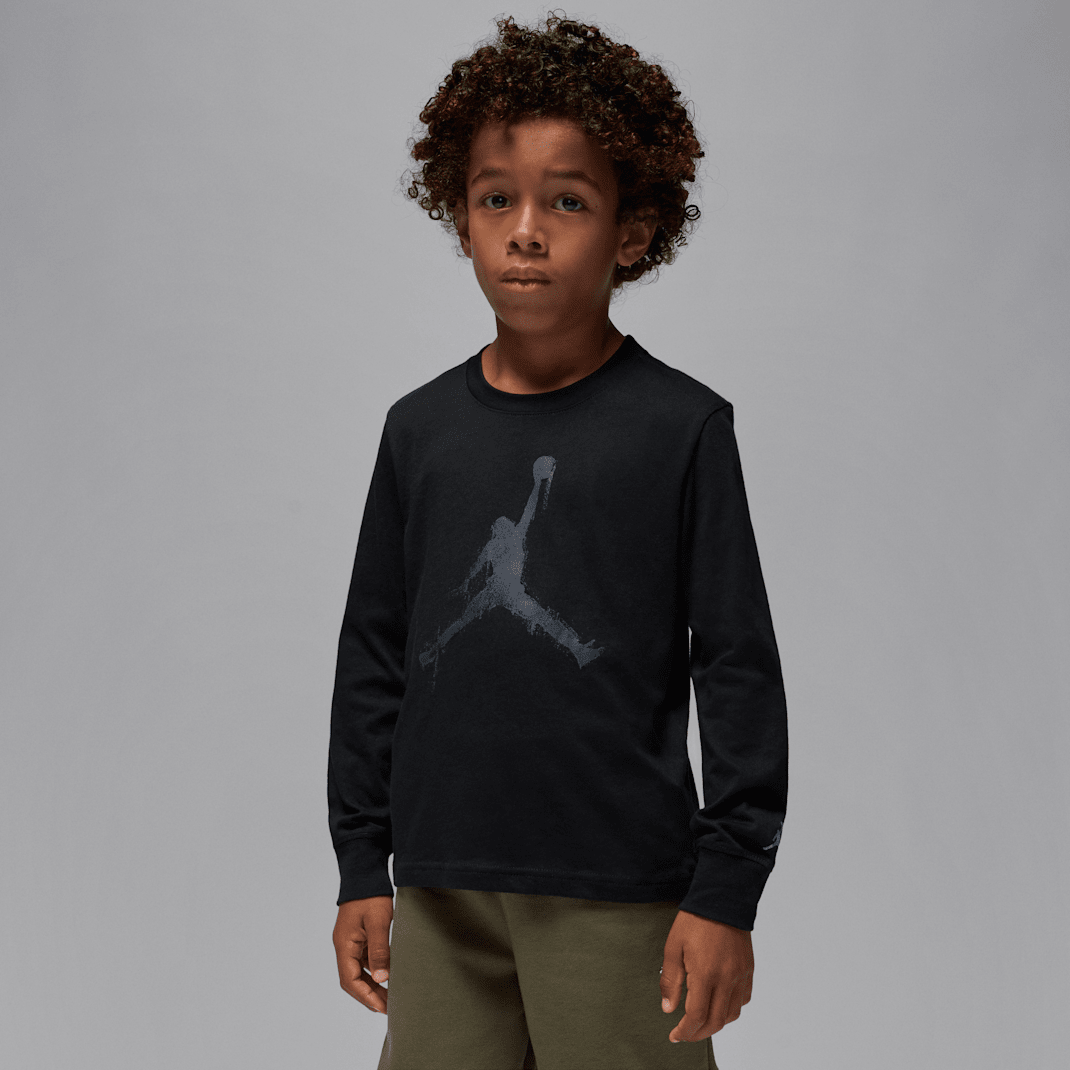 Jordan Little Kids' Jumpman Drip Long Sleeve T-Shirt - Black