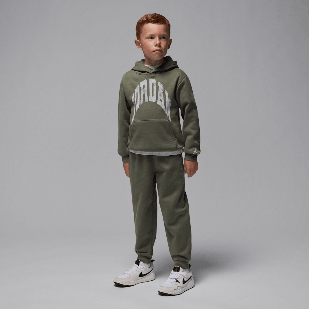 Jordan MVP Little Kids' 2-Piece Fleece Pullover Hoodie Set - Medium Olive