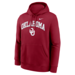 Oklahoma Arch Men's Nike College Pullover Hoodie - Crimson